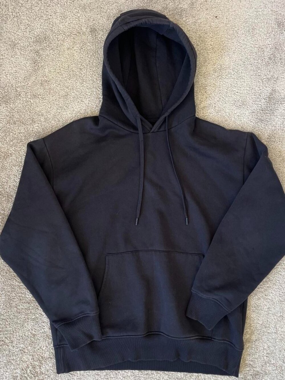 Zara Basic Pullover Hoodie Black Size L